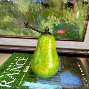 Green Pear-Shaped Pepper Mill